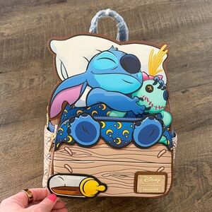 NWT Loungefly Disney Lilo & Stitch Sleeping Stitch Mini Backpack